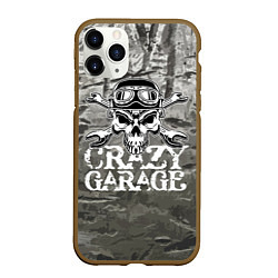 Чехол iPhone 11 Pro матовый Crazy garage, цвет: 3D-коричневый