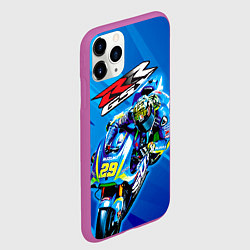 Чехол iPhone 11 Pro матовый Suzuki MotoGP, цвет: 3D-фиолетовый — фото 2