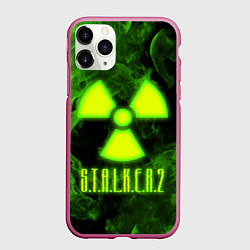 Чехол iPhone 11 Pro матовый STALKER 2, цвет: 3D-малиновый