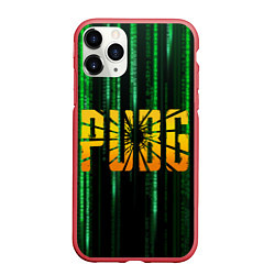 Чехол iPhone 11 Pro матовый PUBG - Королевская битва, цвет: 3D-красный
