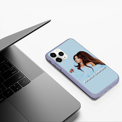 Чехол iPhone 11 Pro матовый Ariana Grande Ариана Гранде, цвет: 3D-светло-сиреневый — фото 2