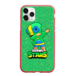 Чехол iPhone 11 Pro матовый Brawl Stars Leon, Dab, цвет: 3D-красный