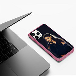 Чехол iPhone 11 Pro матовый Ariana Grande Ариана Гранде, цвет: 3D-малиновый — фото 2