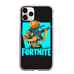 Чехол iPhone 11 Pro матовый Fortnite, цвет: 3D-розовый