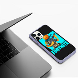 Чехол iPhone 11 Pro матовый Fortnite, цвет: 3D-светло-сиреневый — фото 2