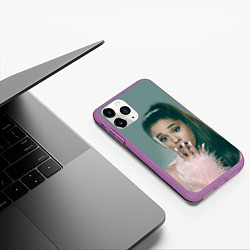 Чехол iPhone 11 Pro матовый Ariana Grande Ариана Гранде, цвет: 3D-фиолетовый — фото 2