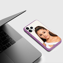 Чехол iPhone 11 Pro матовый Ariana Grande Ариана Гранде, цвет: 3D-фиолетовый — фото 2