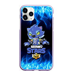 Чехол iPhone 11 Pro матовый BRAWL STARS LEON ОБОРОТЕНЬ, цвет: 3D-светло-сиреневый