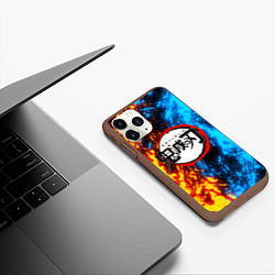 Чехол iPhone 11 Pro матовый KIMETSU NO YAIBA, цвет: 3D-коричневый — фото 2