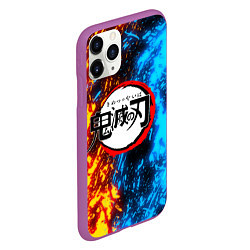 Чехол iPhone 11 Pro матовый KIMETSU NO YAIBA, цвет: 3D-фиолетовый — фото 2