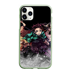 Чехол iPhone 11 Pro матовый KIMETSU NO YAIBA, цвет: 3D-салатовый