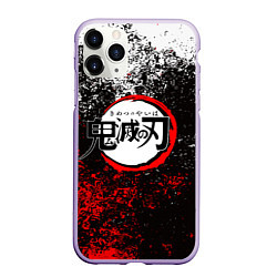 Чехол iPhone 11 Pro матовый KIMETSU NO YAIBA, цвет: 3D-светло-сиреневый