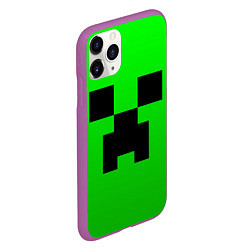 Чехол iPhone 11 Pro матовый MINECRAFT, цвет: 3D-фиолетовый — фото 2