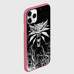 Чехол iPhone 11 Pro матовый ВЕДЬМАК, цвет: 3D-малиновый — фото 2