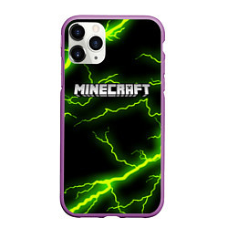 Чехол iPhone 11 Pro матовый MINECRAFT STORM, цвет: 3D-фиолетовый