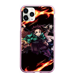 Чехол iPhone 11 Pro матовый KIMETSU NO YAIBA, цвет: 3D-розовый