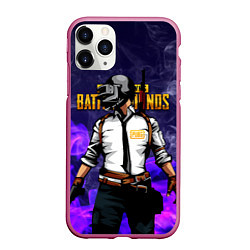 Чехол iPhone 11 Pro матовый PUBG, цвет: 3D-малиновый