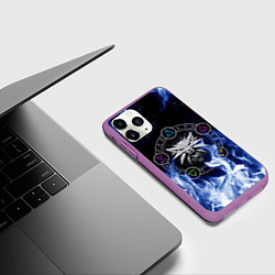 Чехол iPhone 11 Pro матовый ВЕДЬМАК, цвет: 3D-фиолетовый — фото 2