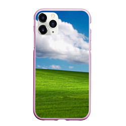 Чехол iPhone 11 Pro матовый Заставка Windows, цвет: 3D-розовый