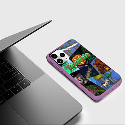 Чехол iPhone 11 Pro матовый Terraria, цвет: 3D-фиолетовый — фото 2