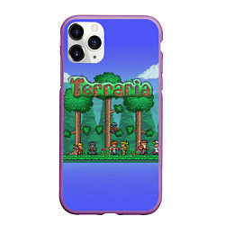 Чехол iPhone 11 Pro матовый Terraria, цвет: 3D-фиолетовый