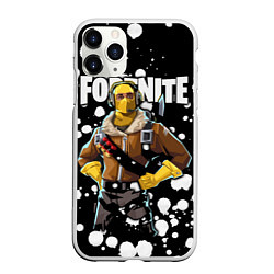 Чехол iPhone 11 Pro матовый Fortnite, цвет: 3D-белый