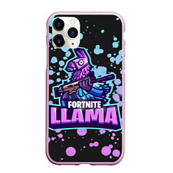 Чехол iPhone 11 Pro матовый Fortnite LLAMA, цвет: 3D-розовый