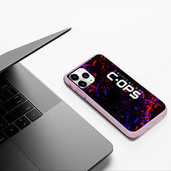 Чехол iPhone 11 Pro матовый Critical Ops, цвет: 3D-розовый — фото 2