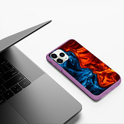 Чехол iPhone 11 Pro матовый Огонь и вода, цвет: 3D-фиолетовый — фото 2