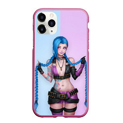 Чехол iPhone 11 Pro матовый League of Legends Jinx