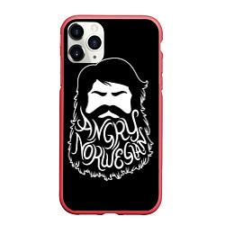 Чехол iPhone 11 Pro матовый Angry Norwegian, цвет: 3D-красный