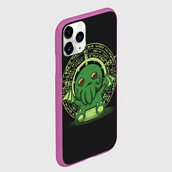 Чехол iPhone 11 Pro матовый Ктулху, цвет: 3D-фиолетовый — фото 2