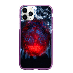 Чехол iPhone 11 Pro матовый Demogorgon Stranger Things, цвет: 3D-фиолетовый