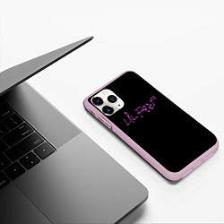 Чехол iPhone 11 Pro матовый LIL PEEP НА СПИНЕ, цвет: 3D-розовый — фото 2