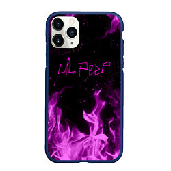 Чехол iPhone 11 Pro матовый LIL PEEP FIRE, цвет: 3D-тёмно-синий