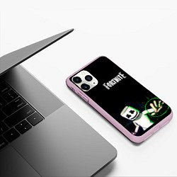 Чехол iPhone 11 Pro матовый Fortnite, цвет: 3D-розовый — фото 2