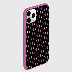 Чехол iPhone 11 Pro матовый LiL PEEP Pattern, цвет: 3D-фиолетовый — фото 2