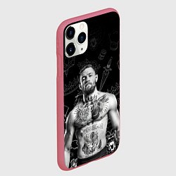 Чехол iPhone 11 Pro матовый CONOR McGREGOR, цвет: 3D-малиновый — фото 2