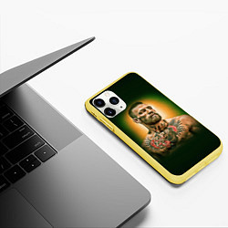 Чехол iPhone 11 Pro матовый Conor McGregor, цвет: 3D-желтый — фото 2