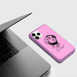 Чехол iPhone 11 Pro матовый LIL PEEP, цвет: 3D-фиолетовый — фото 2