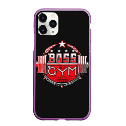 Чехол iPhone 11 Pro матовый Boss of GYM акварель, цвет: 3D-фиолетовый