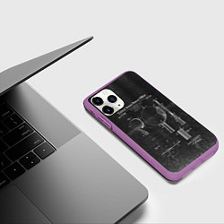 Чехол iPhone 11 Pro матовый Настольный теннис, цвет: 3D-фиолетовый — фото 2
