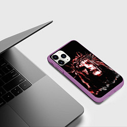 Чехол iPhone 11 Pro матовый Слипнот джои, цвет: 3D-фиолетовый — фото 2