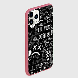 Чехол iPhone 11 Pro матовый LIL PEEP LOGOBOMBING, цвет: 3D-малиновый — фото 2
