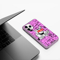 Чехол iPhone 11 Pro матовый LIL PEEP LOGOBOMBING, цвет: 3D-сиреневый — фото 2