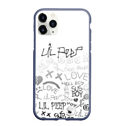 Чехол iPhone 11 Pro матовый LIL PEEP, цвет: 3D-серый