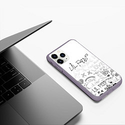 Чехол iPhone 11 Pro матовый LIL PEEP, цвет: 3D-серый — фото 2