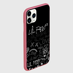 Чехол iPhone 11 Pro матовый LIL PEEP, цвет: 3D-малиновый — фото 2