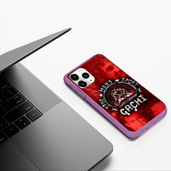 Чехол iPhone 11 Pro матовый True Man's Sport акварель, цвет: 3D-фиолетовый — фото 2