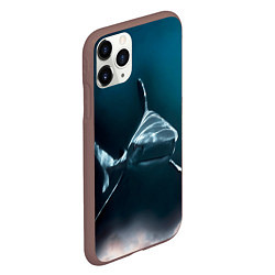 Чехол iPhone 11 Pro матовый Акула, цвет: 3D-коричневый — фото 2